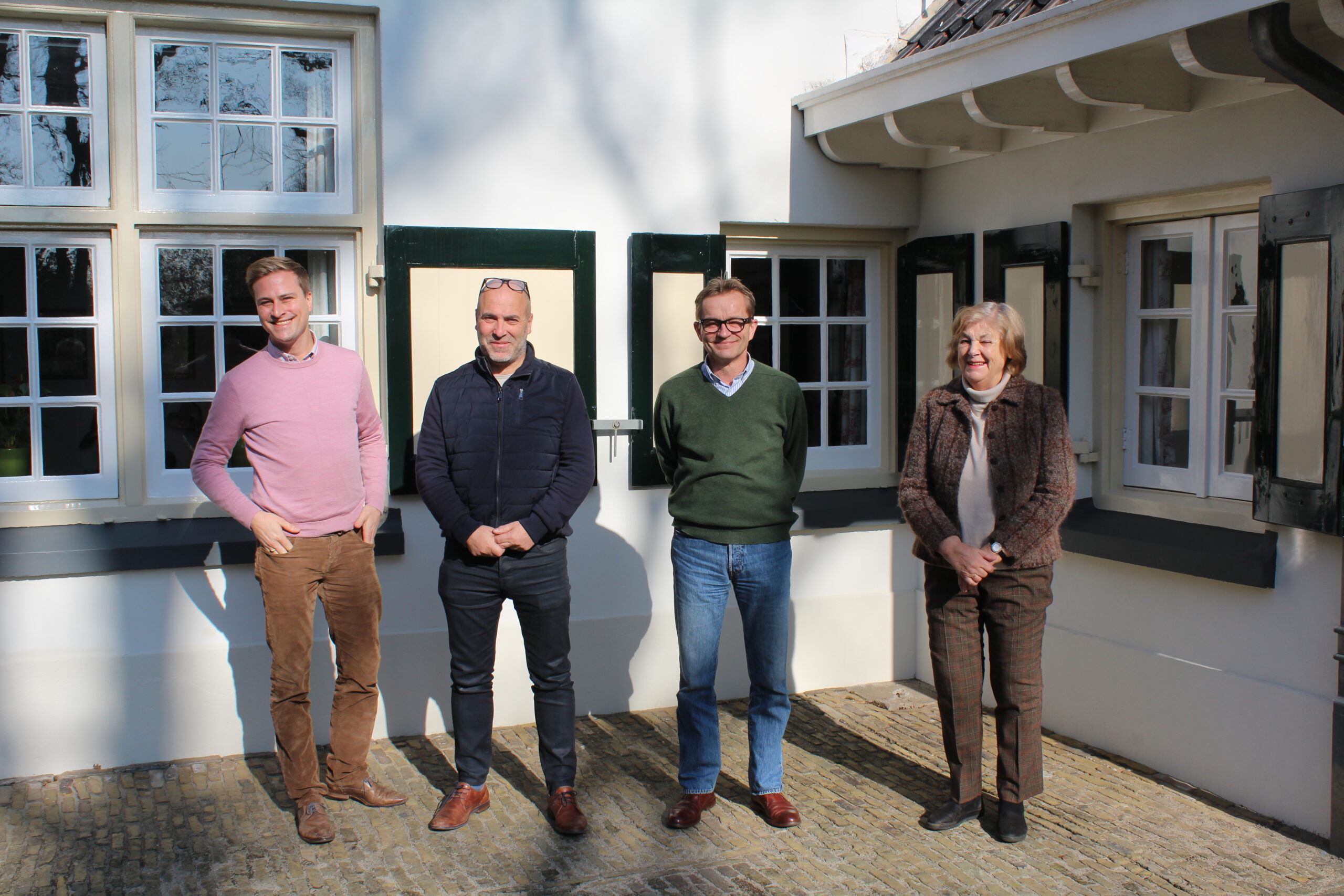 Derk Jordaan, Olaf Visscher, Michiel Tattersallen Eileen Jordaan-Jannink